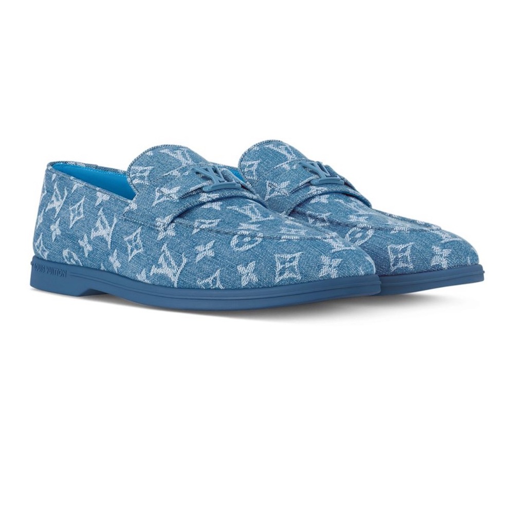 NEW Louis Vuitton Men’s Denim Estate Loafer - US 9 - Picture 2 of 7